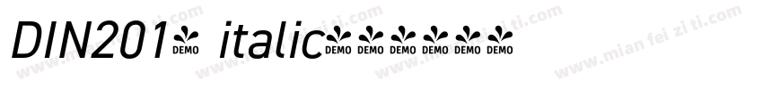 DIN2014 italic字体转换